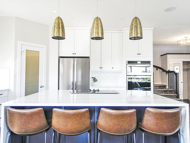 kitchen island with stove top