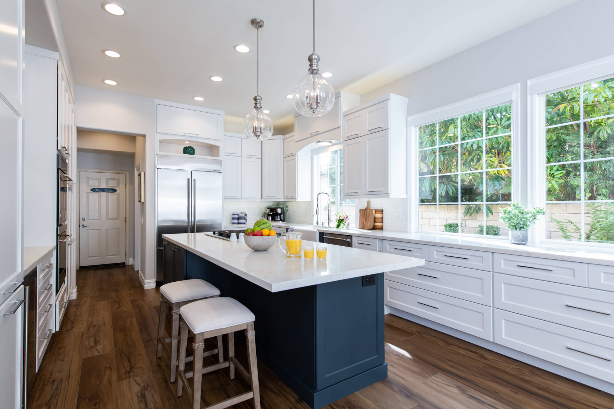 White kitchen blue island is a timeless and elegant choice for homeowners looking to create a stylish and inviting space.