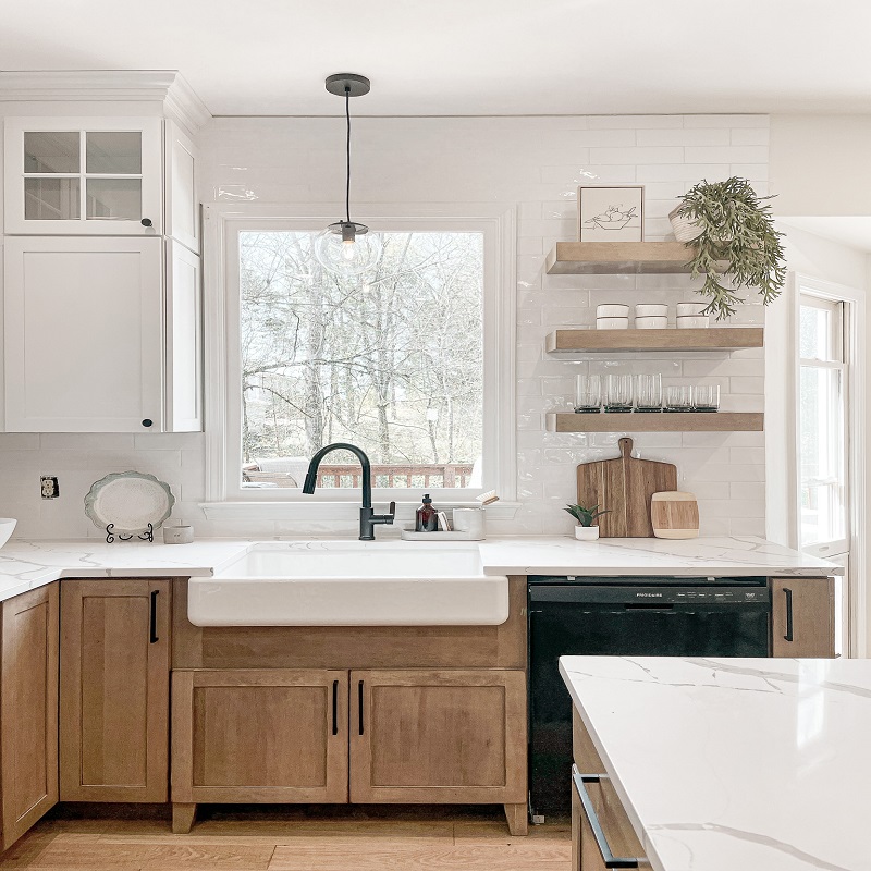 clogged kitchen sink with garbage disposal