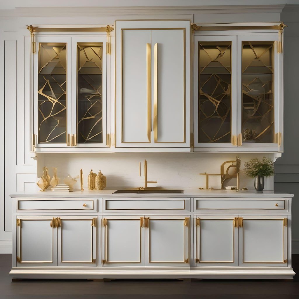 Gold kitchen cabinet handles