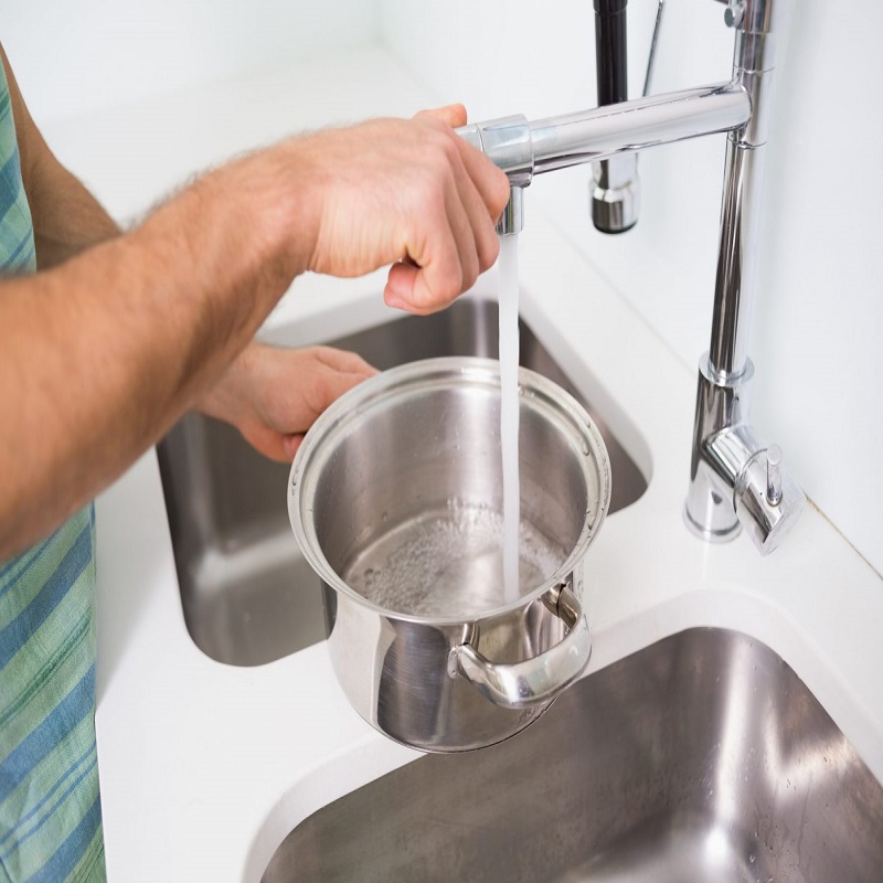 low water pressure in kitchen sink only