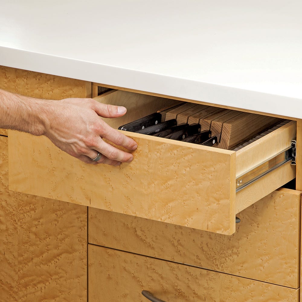 Kitchen cabinet drawer slides