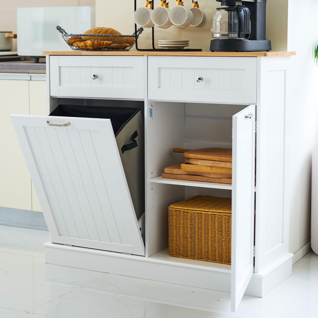 Kitchen trash cabinet