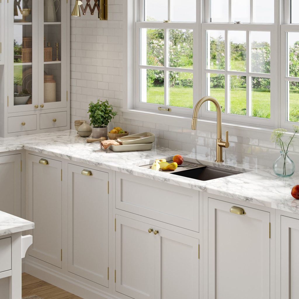 Kitchen sink with cabinet