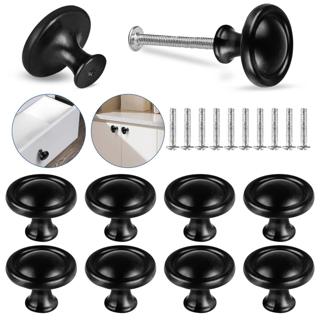 black kitchen cabinet knobs