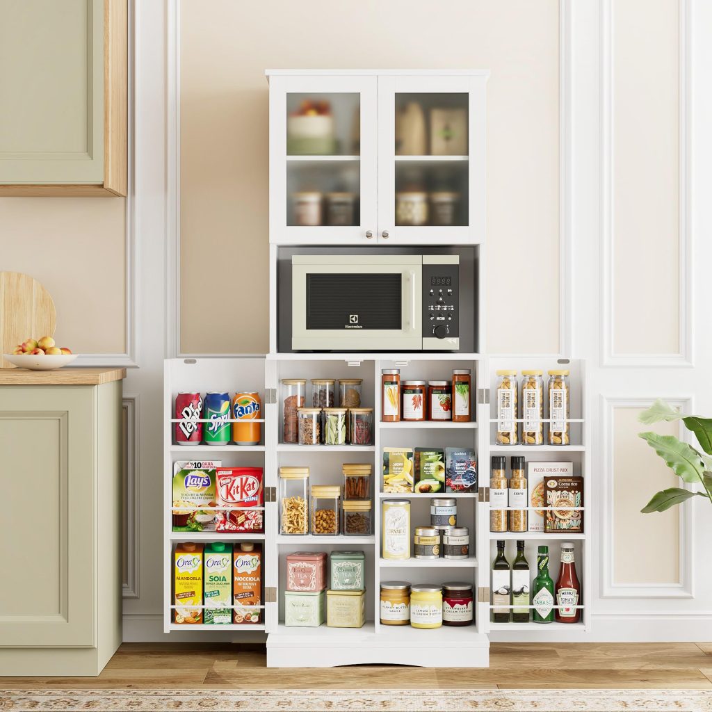 Tall kitchen pantry cabinet