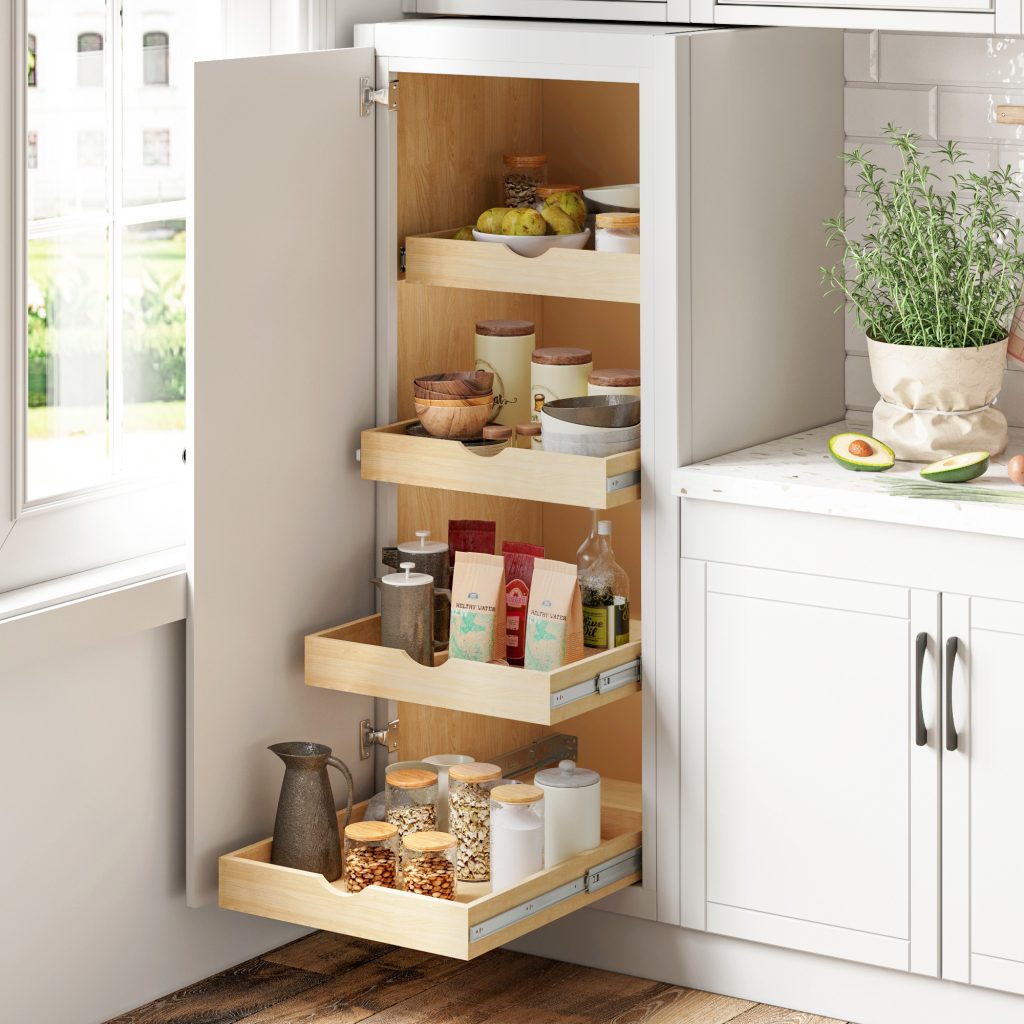 kitchen cabinet slide out shelves