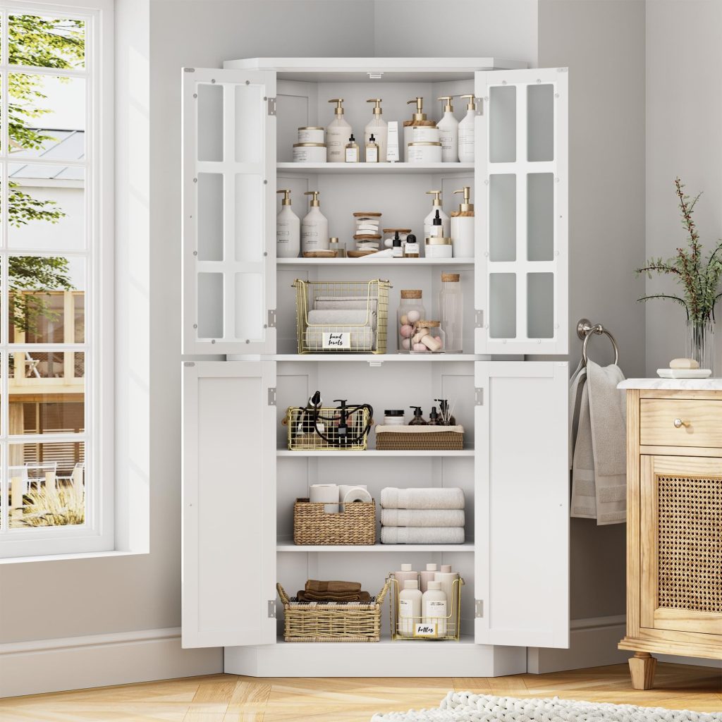 small kitchen corner pantry cabinet