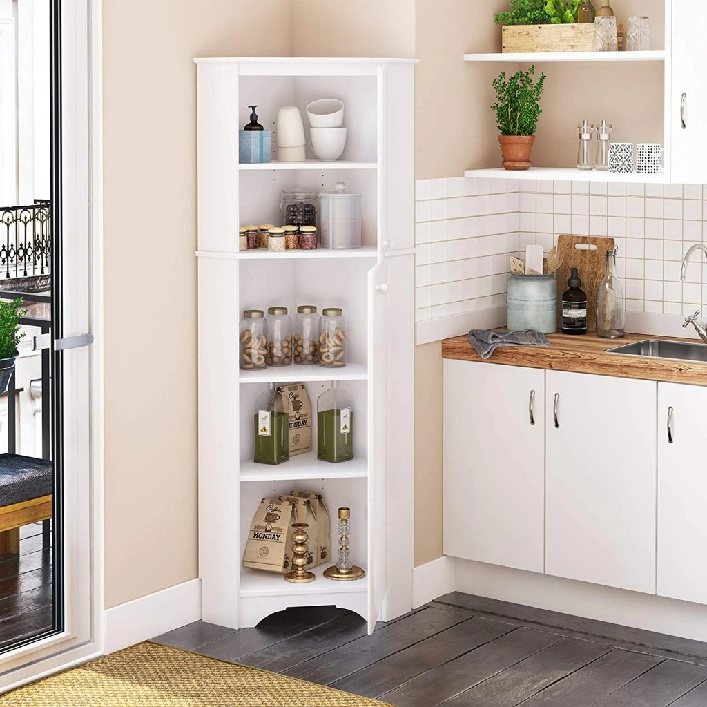 small kitchen corner pantry cabinet