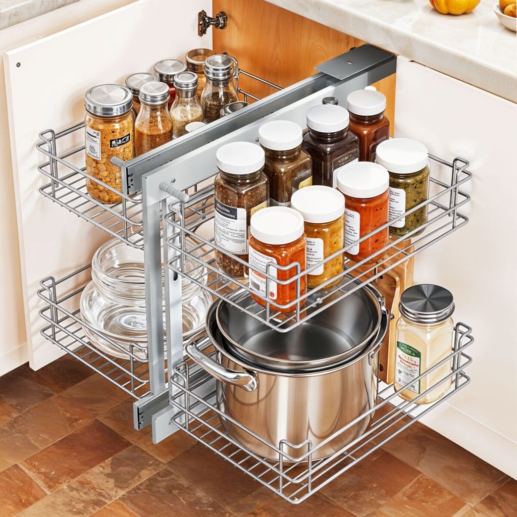 kitchen cabinet slide out shelves