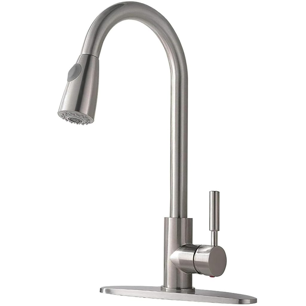 brushed nickel kitchen faucets