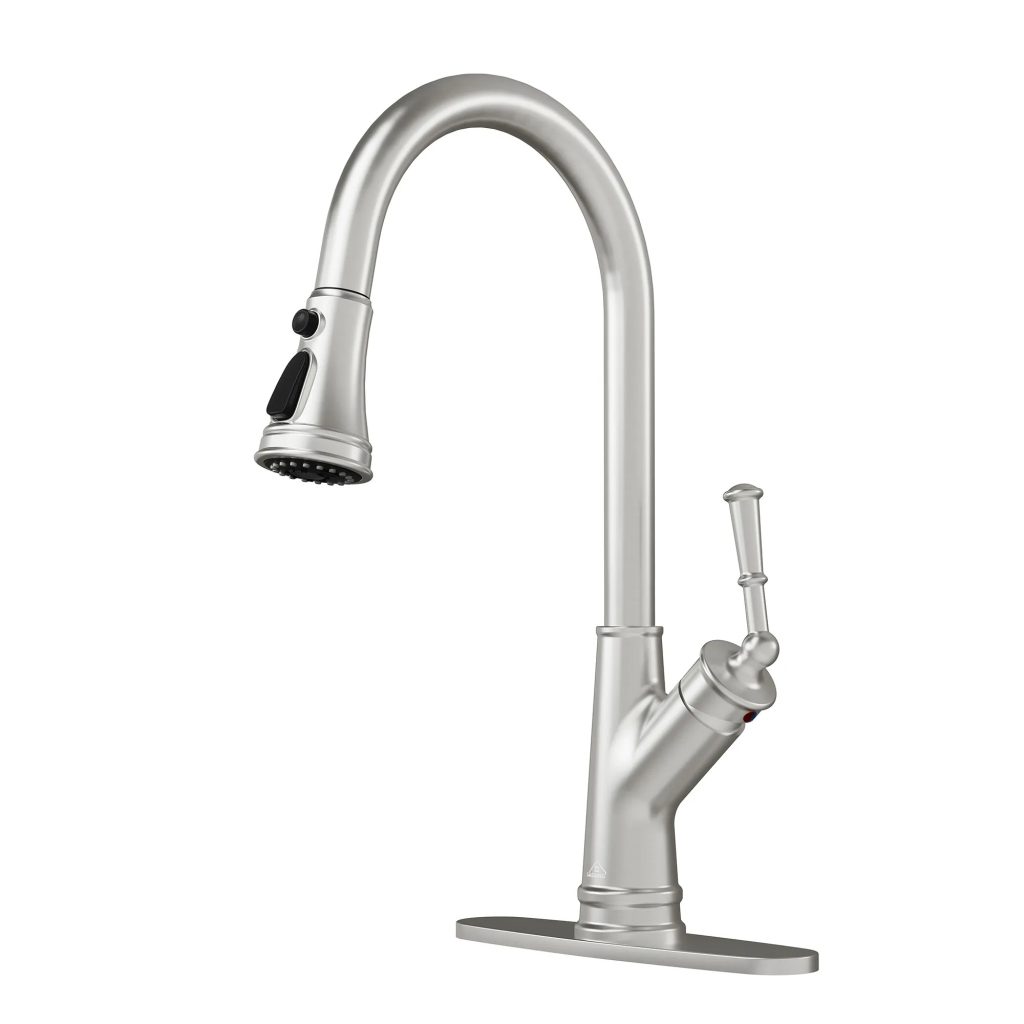 brushed nickel kitchen faucets