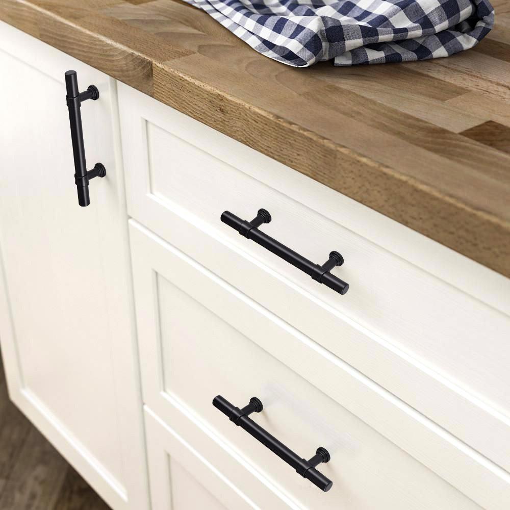 Black kitchen cabinet handles